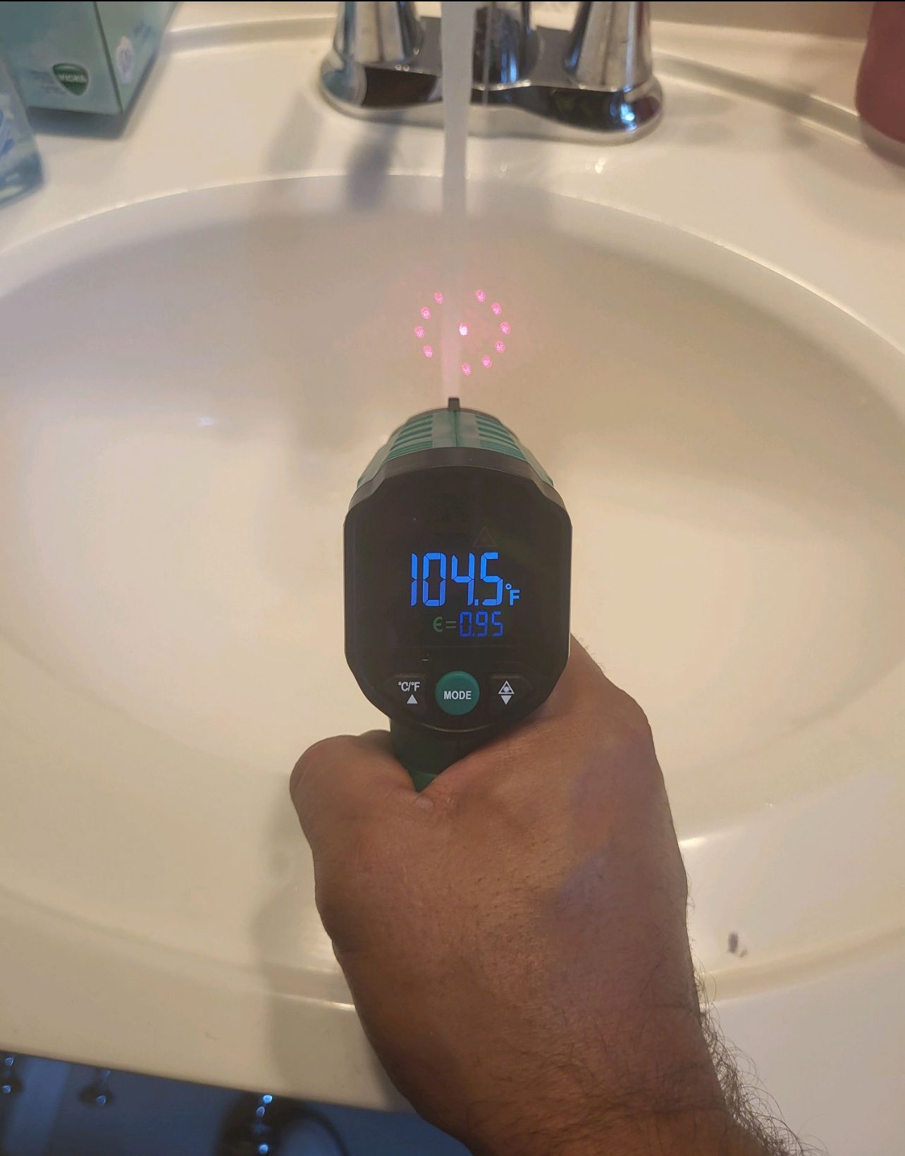 Water temperature test